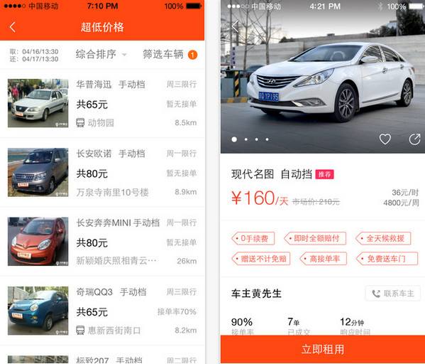 公司員工租車APP軟件開發