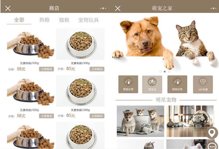 開發一個寵物店小程序