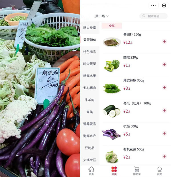 農貿菜場小程序功能開發